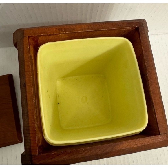 Vintage mushroom handmade merry wooden carved box containers tea sugar with lids - Picture 6 of 10